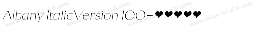 Albany ItalicVersion 100字体转换